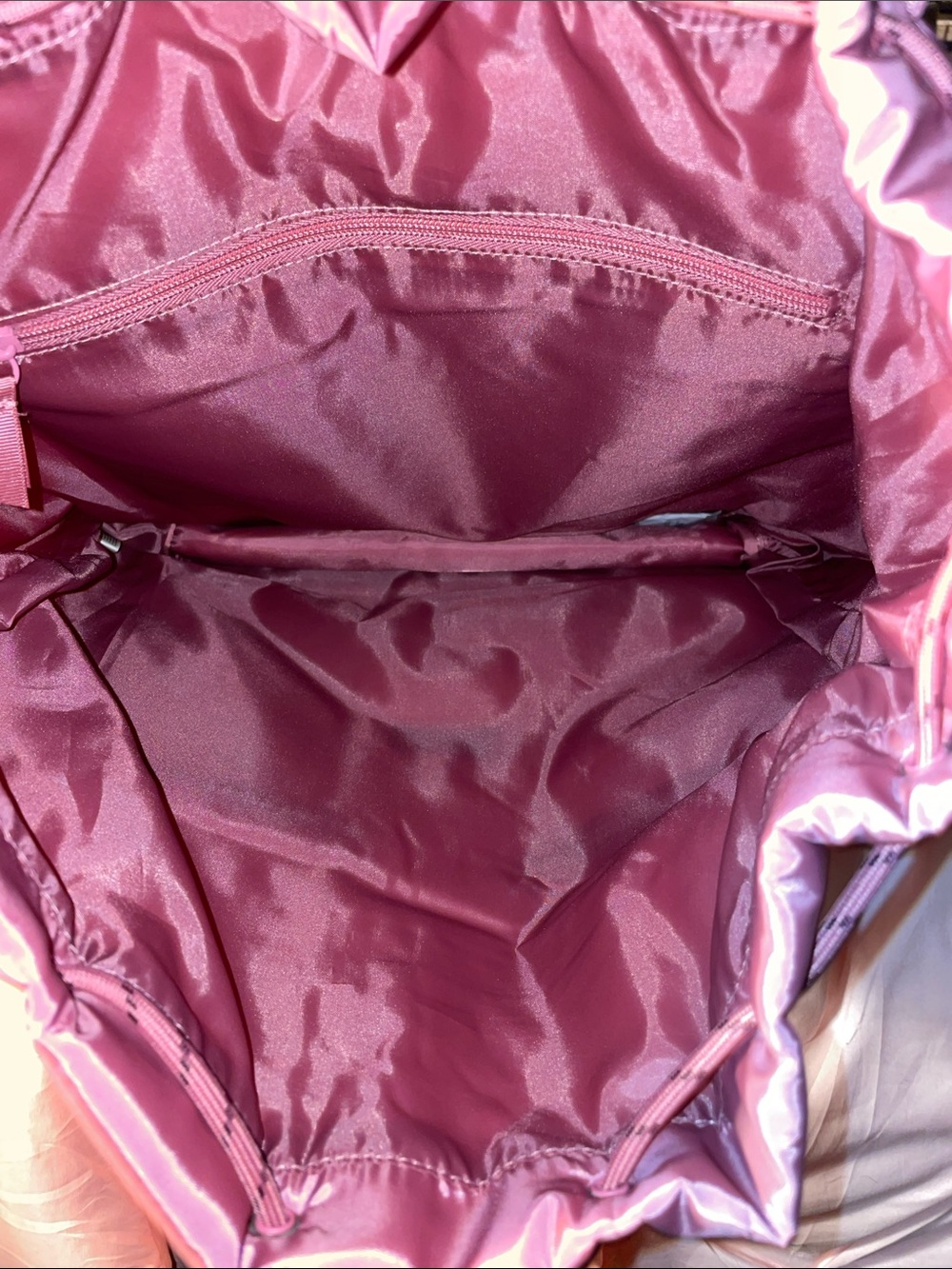 Pink Satin Backpack Tote - Women Bags - Picture 3 of 4